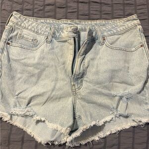 Old Navy Frayed Hem Light Blue Jean Shorts